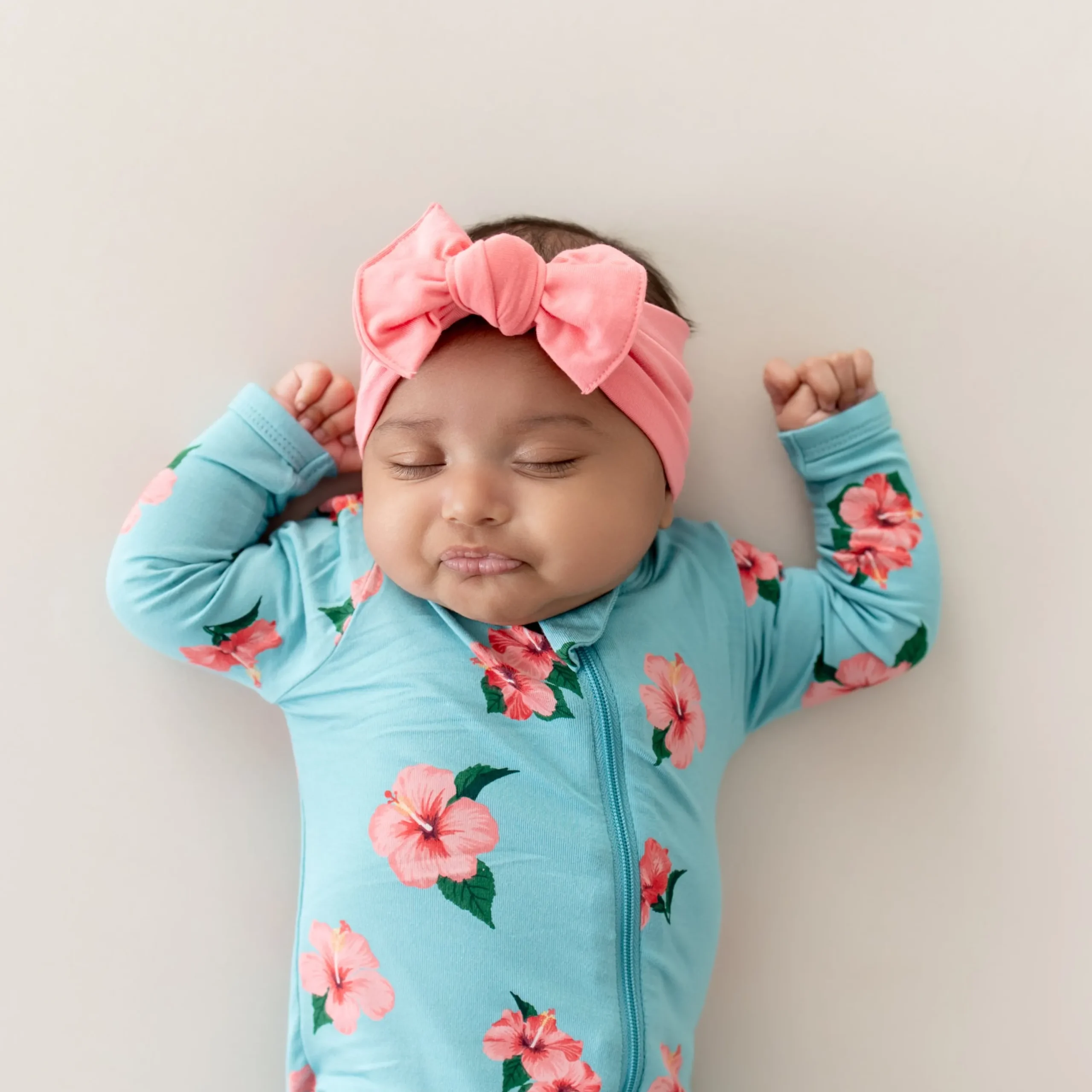 Kyte Baby Zippered Footie in Hibiscus Outlet