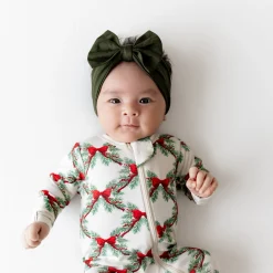 Kyte Baby Zippered Footie in Holiday Bow Outlet