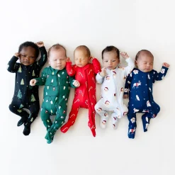 Kyte Baby Zippered Footie in Merry and Bright New