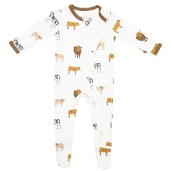 Kyte Baby Zippered Footie in Moo Discount
