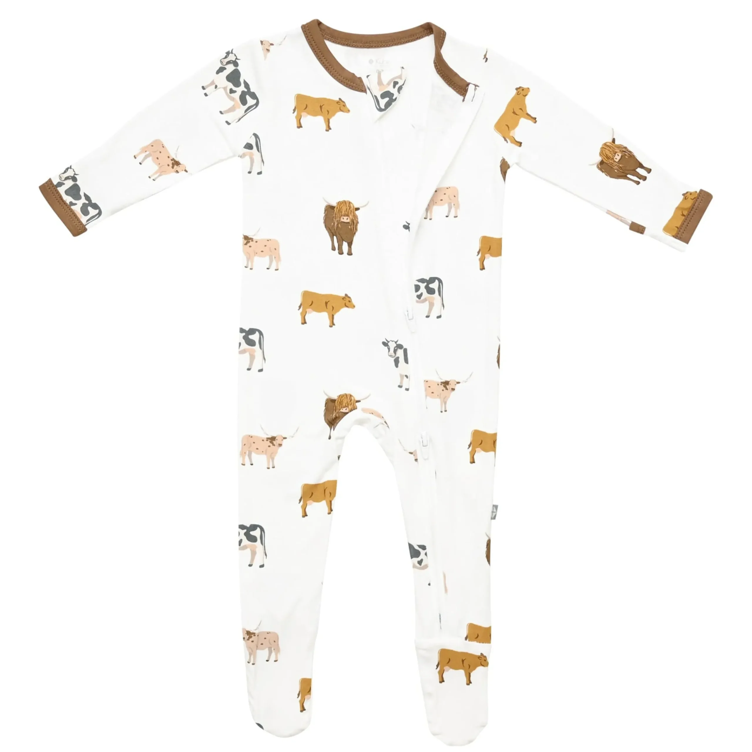 Kyte Baby Zippered Footie in Moo Discount
