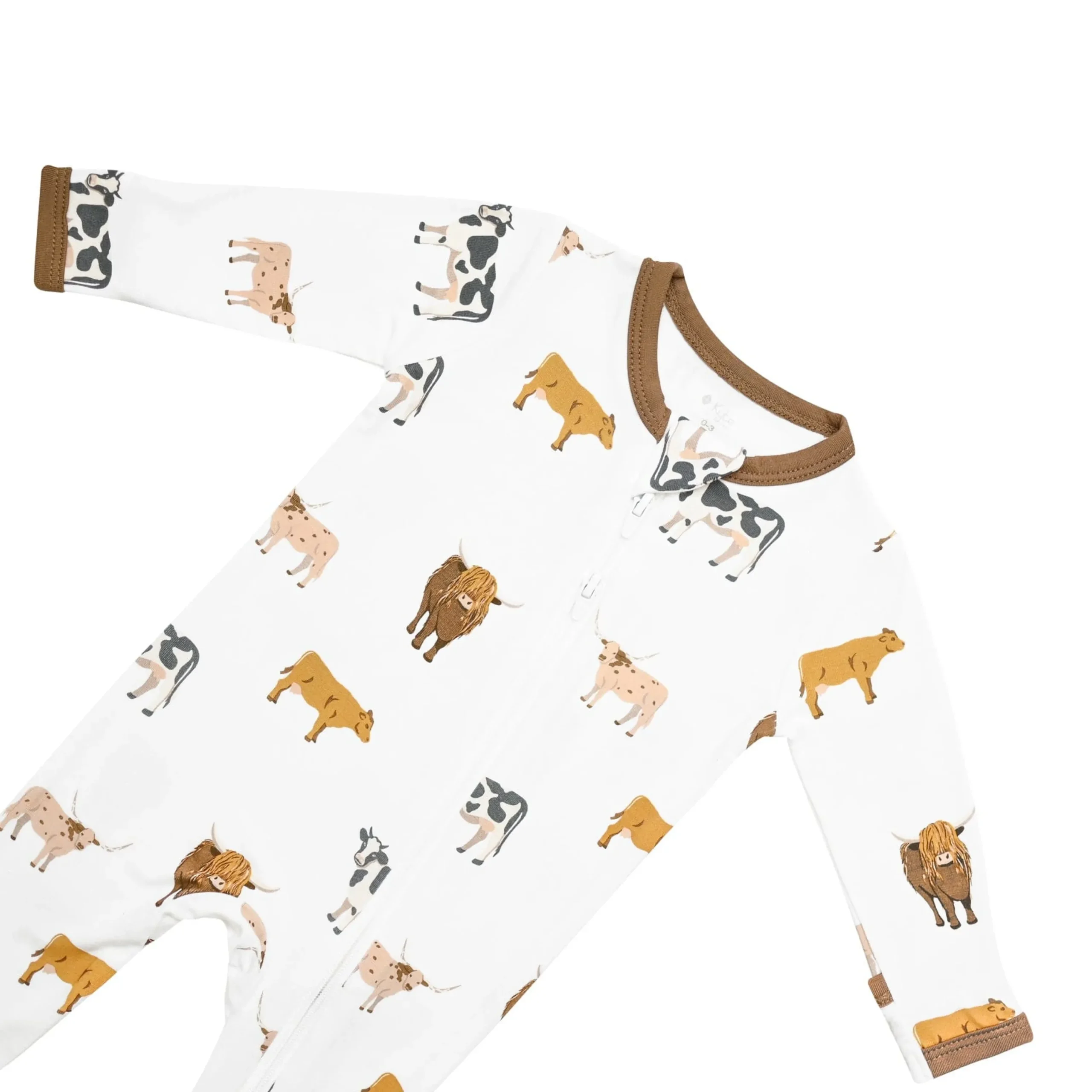 Kyte Baby Zippered Footie in Moo Discount