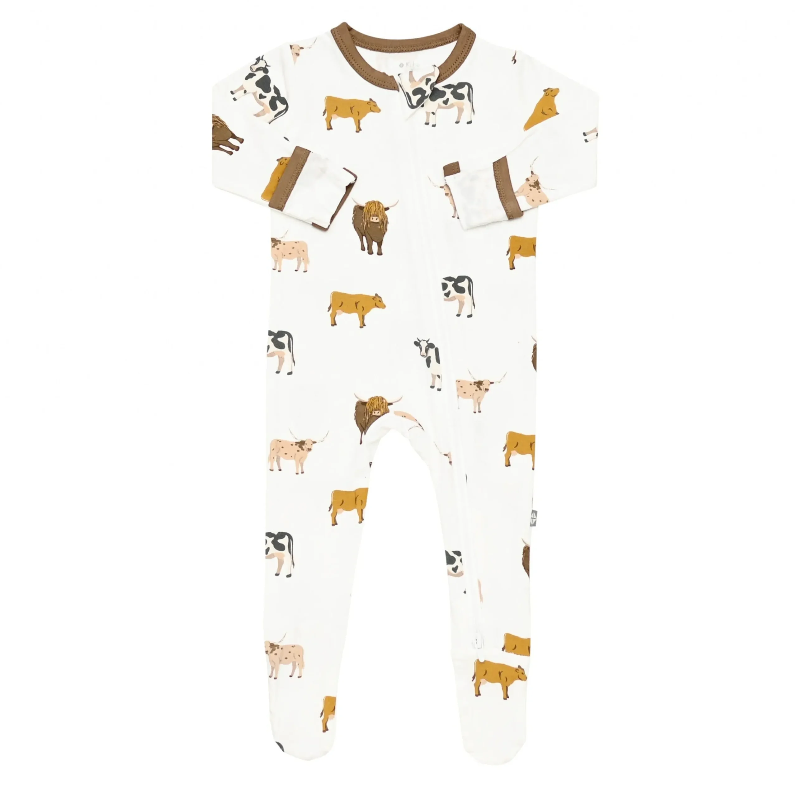 Kyte Baby Zippered Footie in Moo Discount