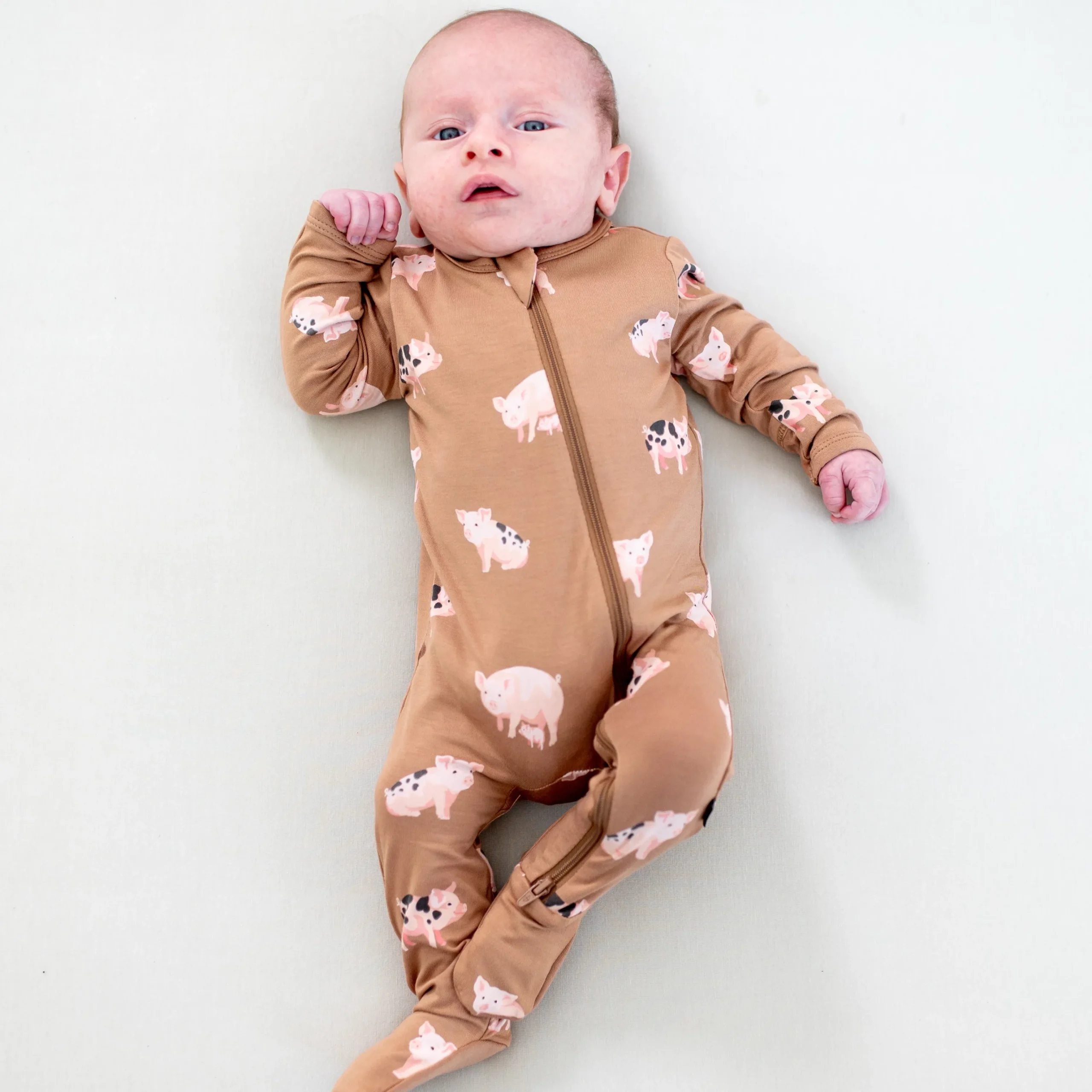 Kyte Baby Zippered Footie in Pig Clearance