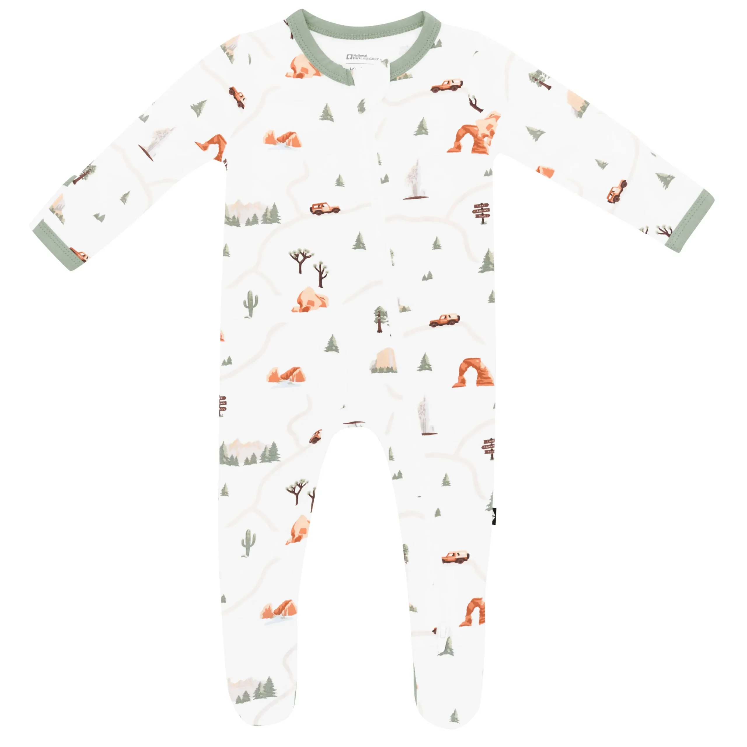 Kyte Baby Zippered Footie in Road Trip Discount