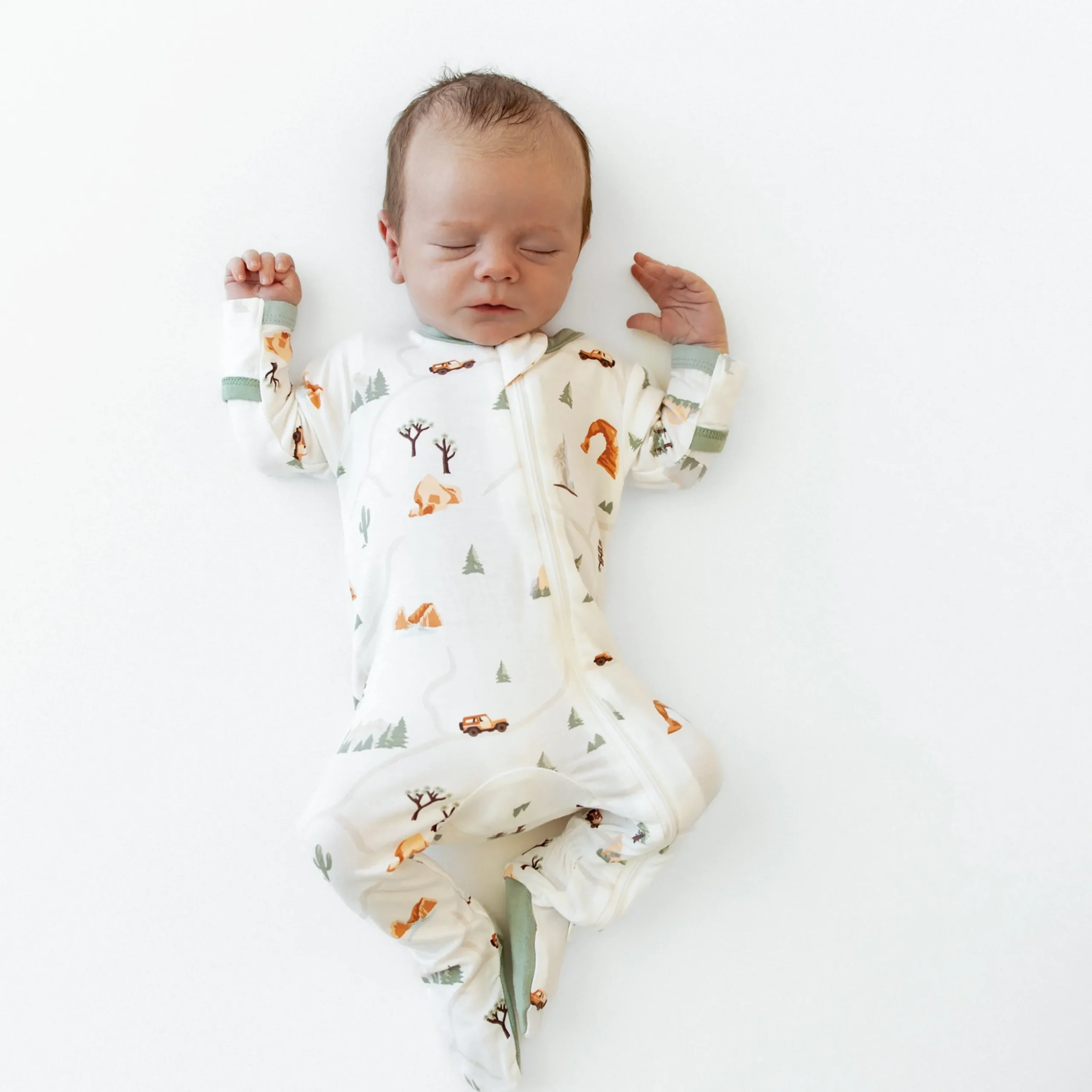 Kyte Baby Zippered Footie in Road Trip Discount