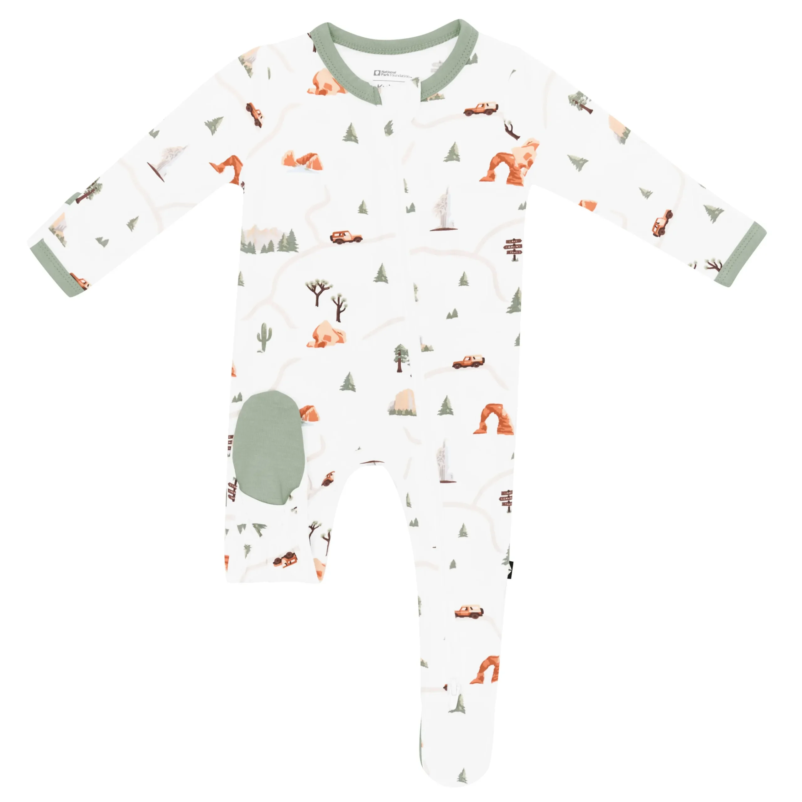 Kyte Baby Zippered Footie in Road Trip Discount