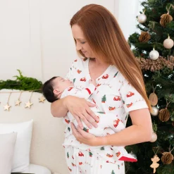 Kyte Baby Zippered Footie in Santa Sleigh Clearance