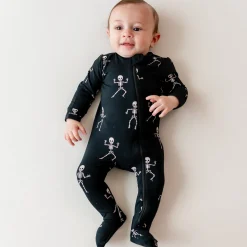 Kyte Baby Zippered Footie in Skeleton Best