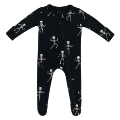 Kyte Baby Zippered Footie in Skeleton Best