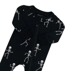 Kyte Baby Zippered Footie in Skeleton Best