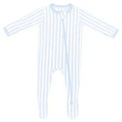 Kyte Baby Zippered Footie in Small Mist Stripe New