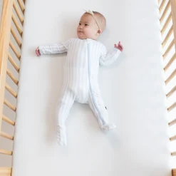 Kyte Baby Zippered Footie in Small Mist Stripe New