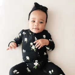 Kyte Baby Zippered Footie in Small Midnight Magnolia Outlet