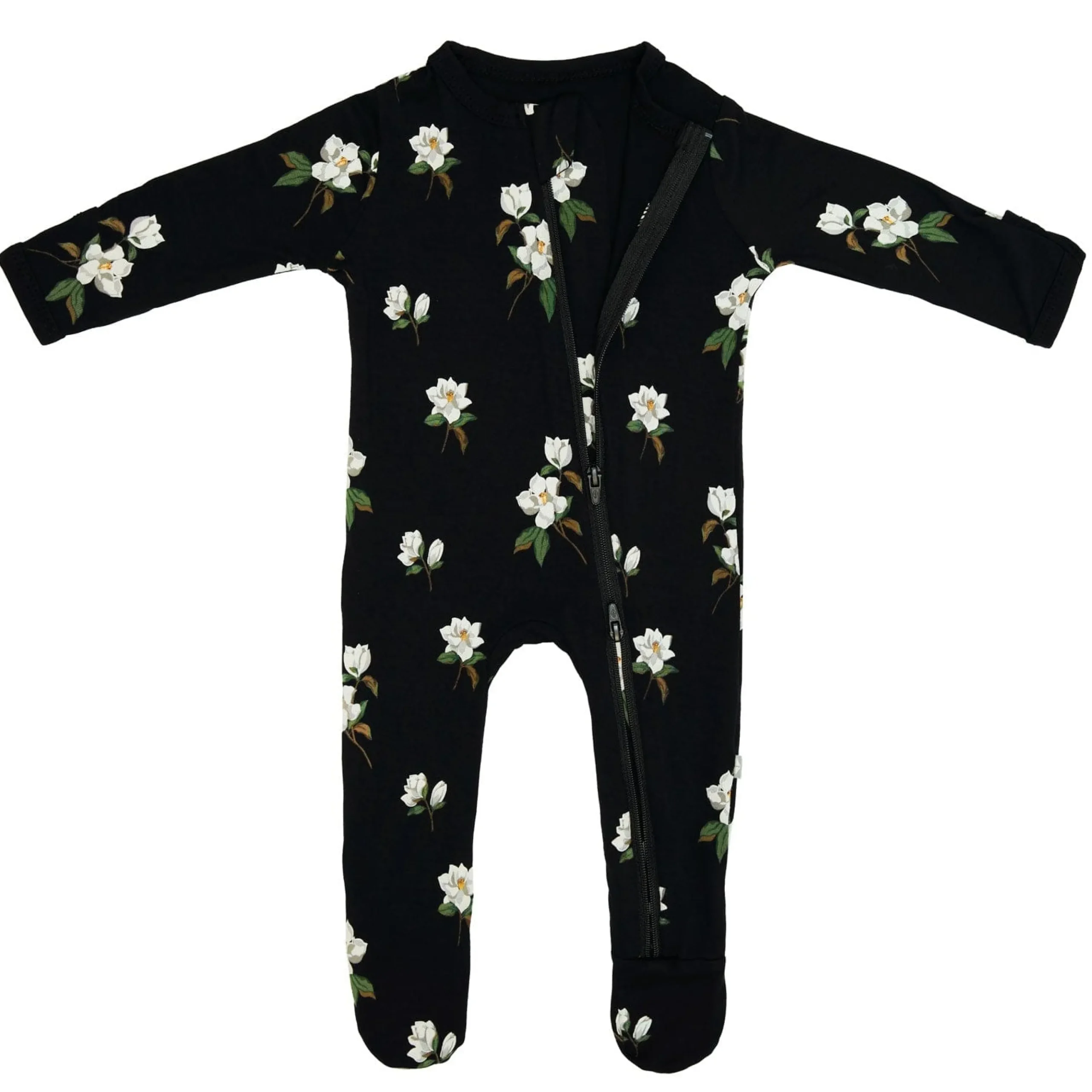 Kyte Baby Zippered Footie in Small Midnight Magnolia Outlet