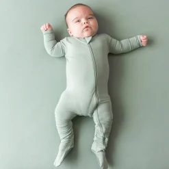 Kyte Baby Zippered Footie in Thyme Outlet