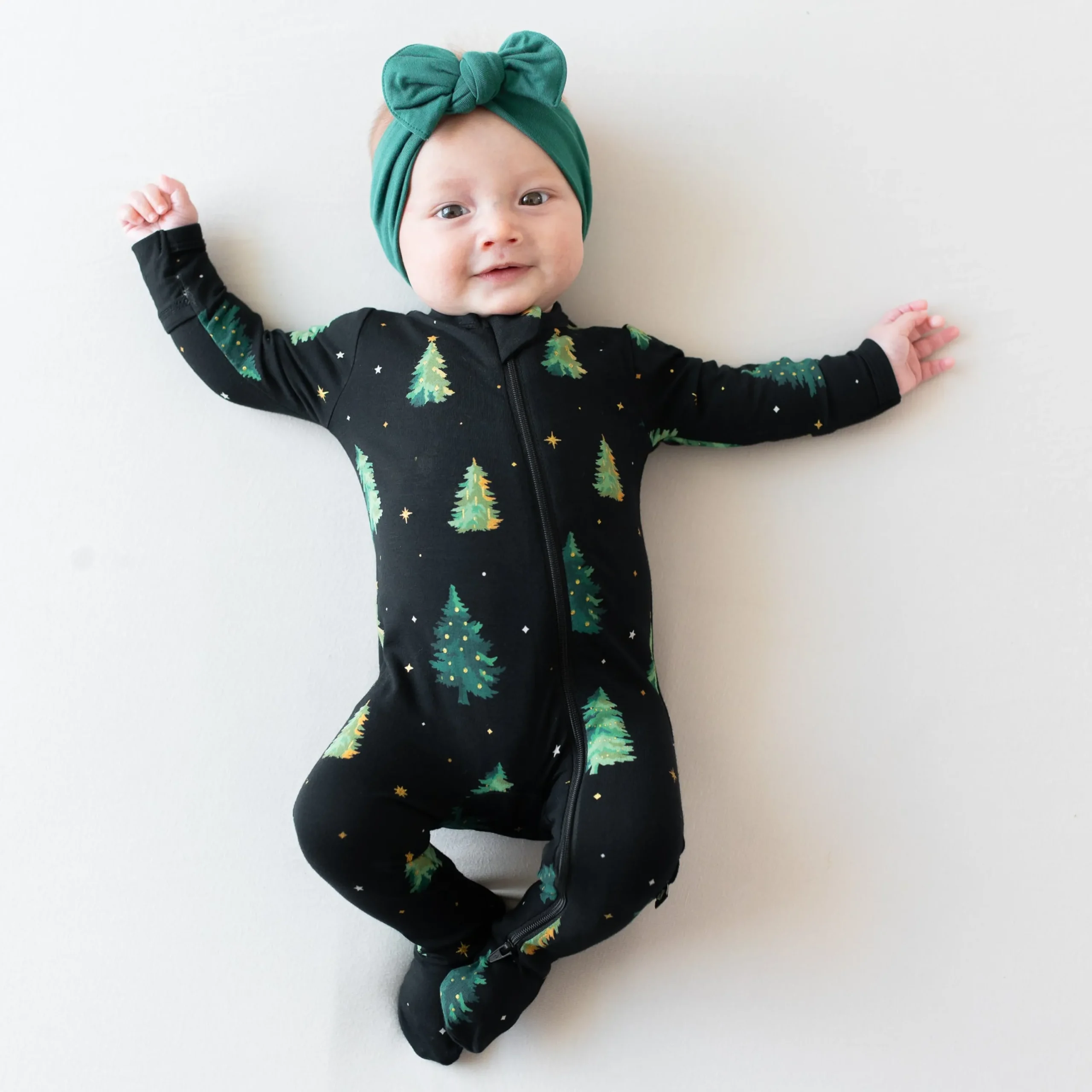 Kyte Baby Zippered Footie in Twinkle Tree Clearance