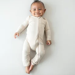 Kyte Baby Zippered Romper in Bisque Hot