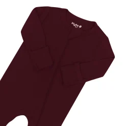 Kyte Baby Zippered Romper in Burgundy Hot