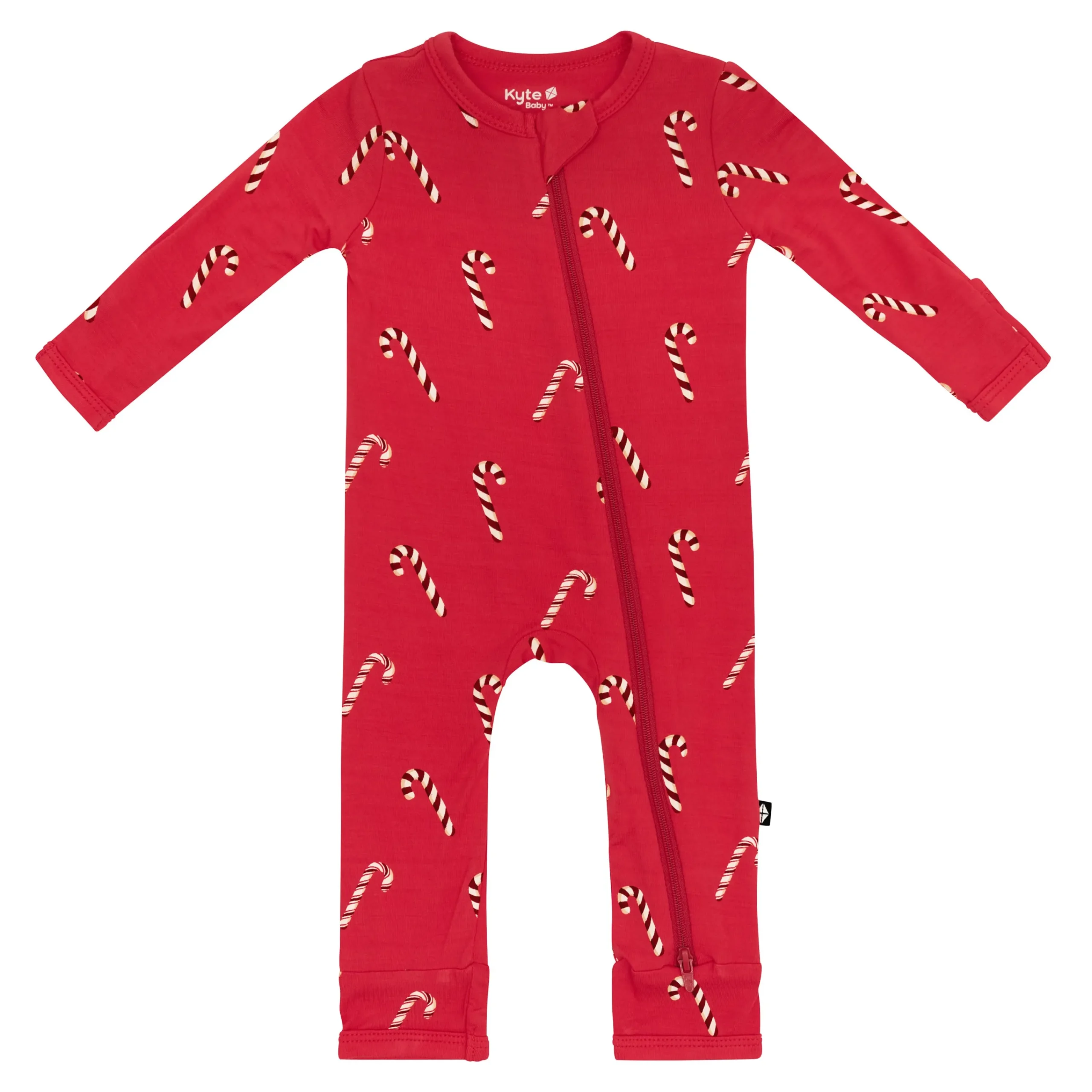 Kyte Baby Zippered Romper in Candy Cane Best
