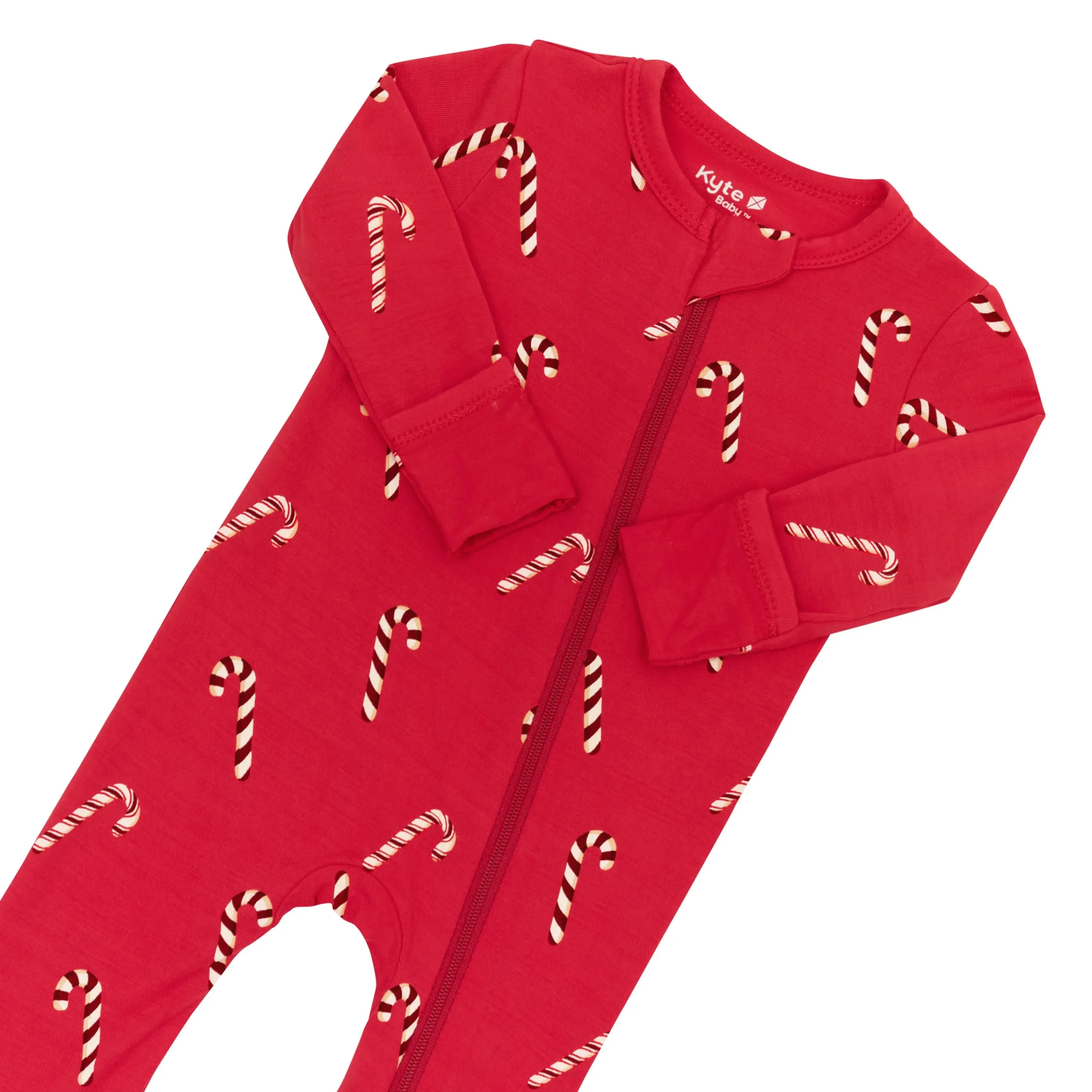 Kyte Baby Zippered Romper in Candy Cane Best