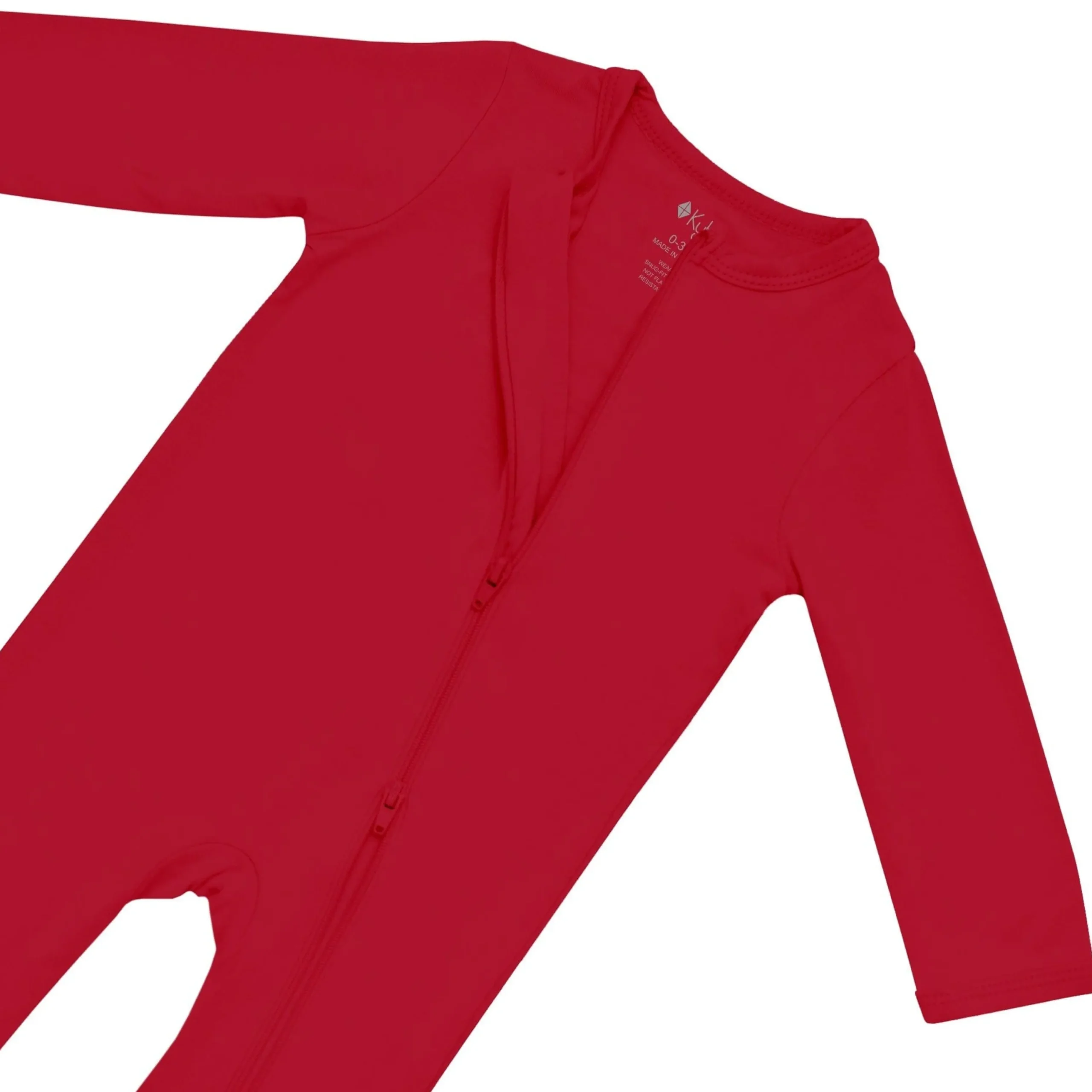 Kyte Baby Zippered Romper in Cardinal Hot