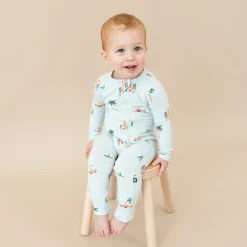 Kyte Baby Zippered Romper in Dew Surf