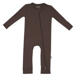 Kyte Baby Zippered Romper in Espresso Hot