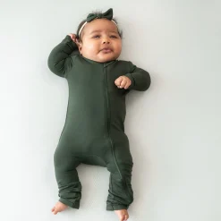 Kyte Baby Zippered Romper in Fir Clearance