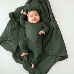 Kyte Baby Zippered Romper in Fir Clearance