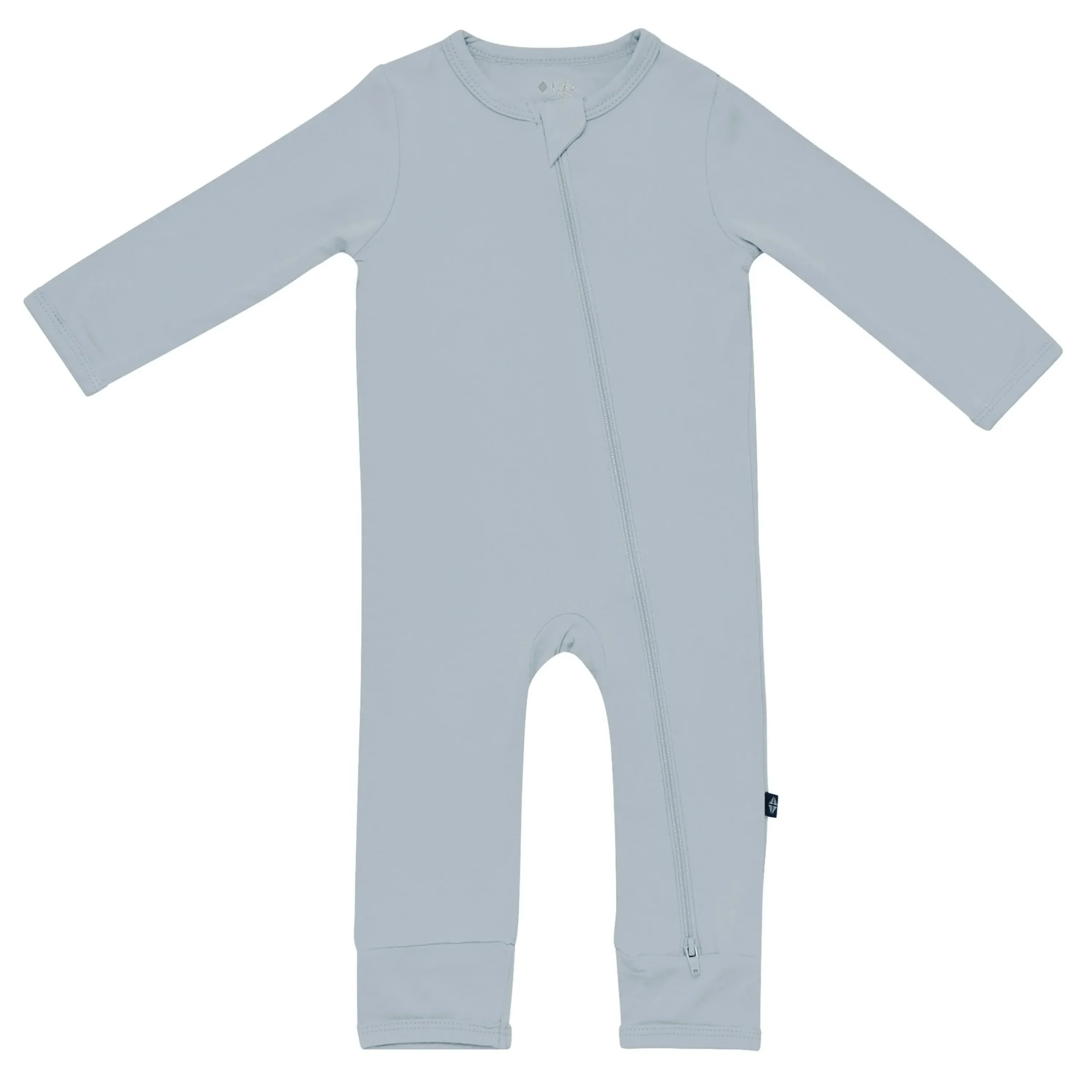 Kyte Baby Zippered Romper in Fog Clearance
