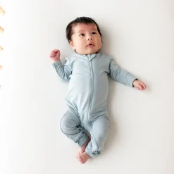 Kyte Baby Zippered Romper in Fog Clearance
