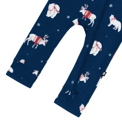 Kyte Baby Zippered Romper in Frosty Friends Hot
