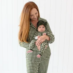 Kyte Baby Zippered Romper in Gingham Fir Best