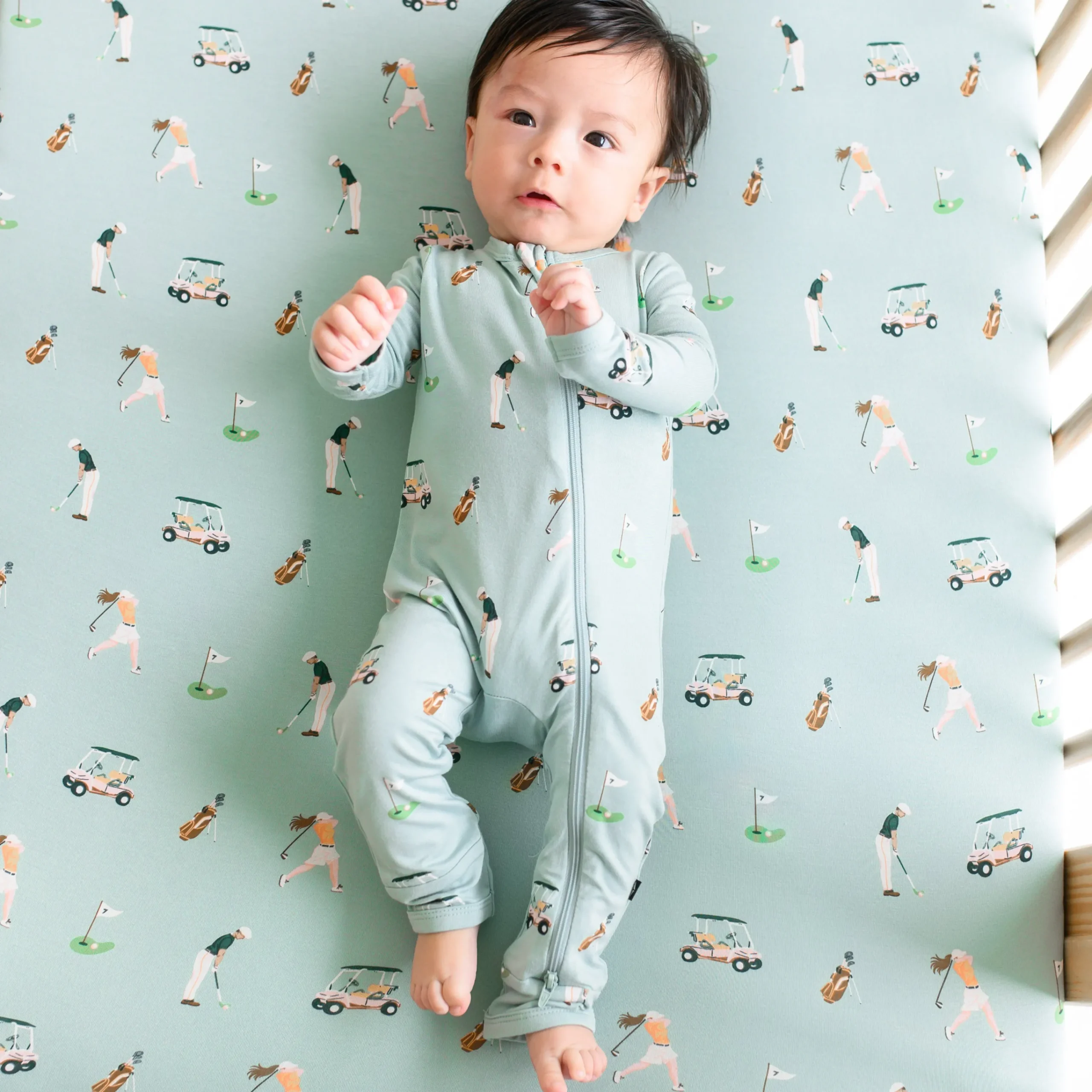 Kyte Baby Zippered Romper in Golf Discount