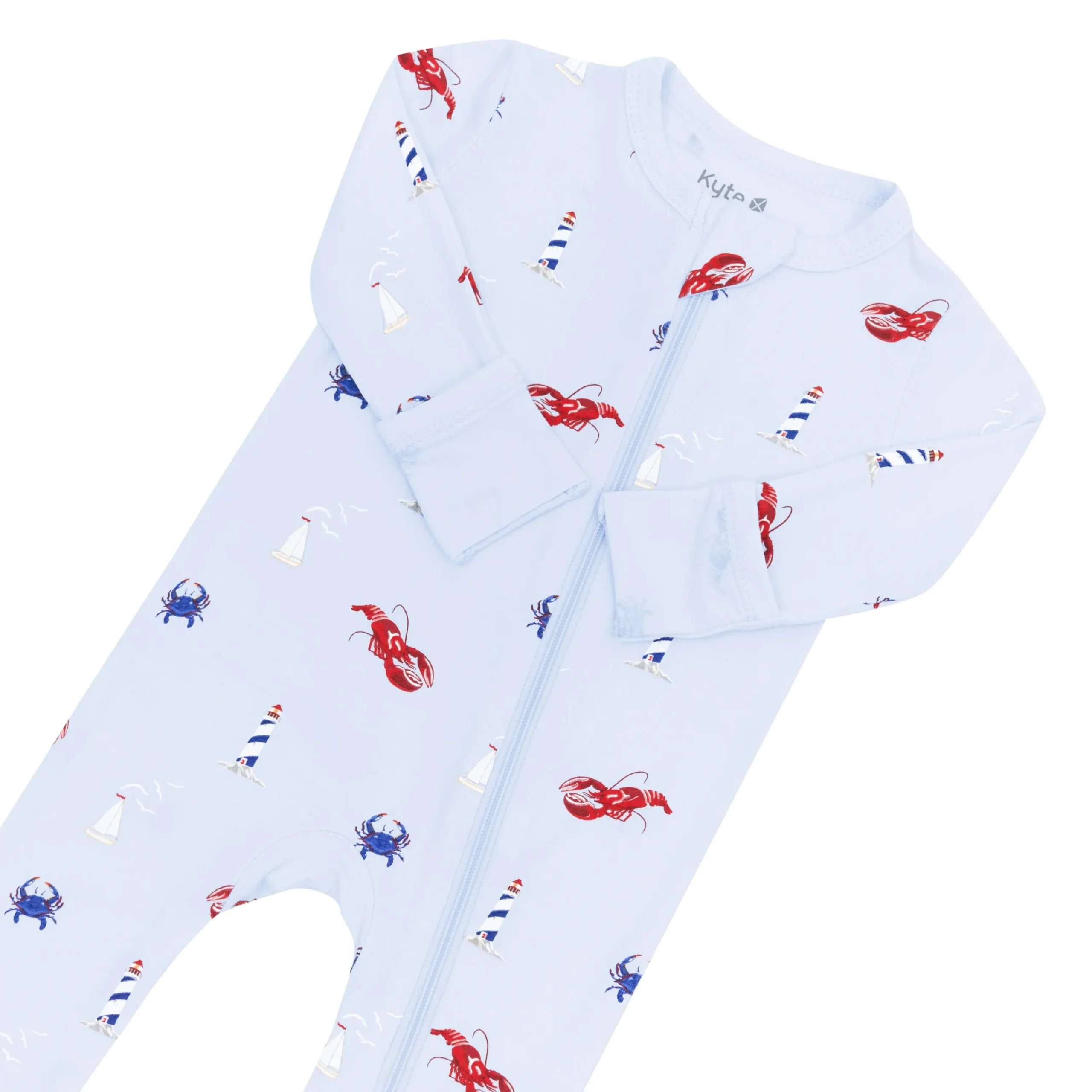 Kyte Baby Zippered Romper in Harbor Best