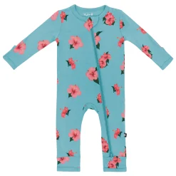 Kyte Baby Zippered Romper in Hibiscus Discount
