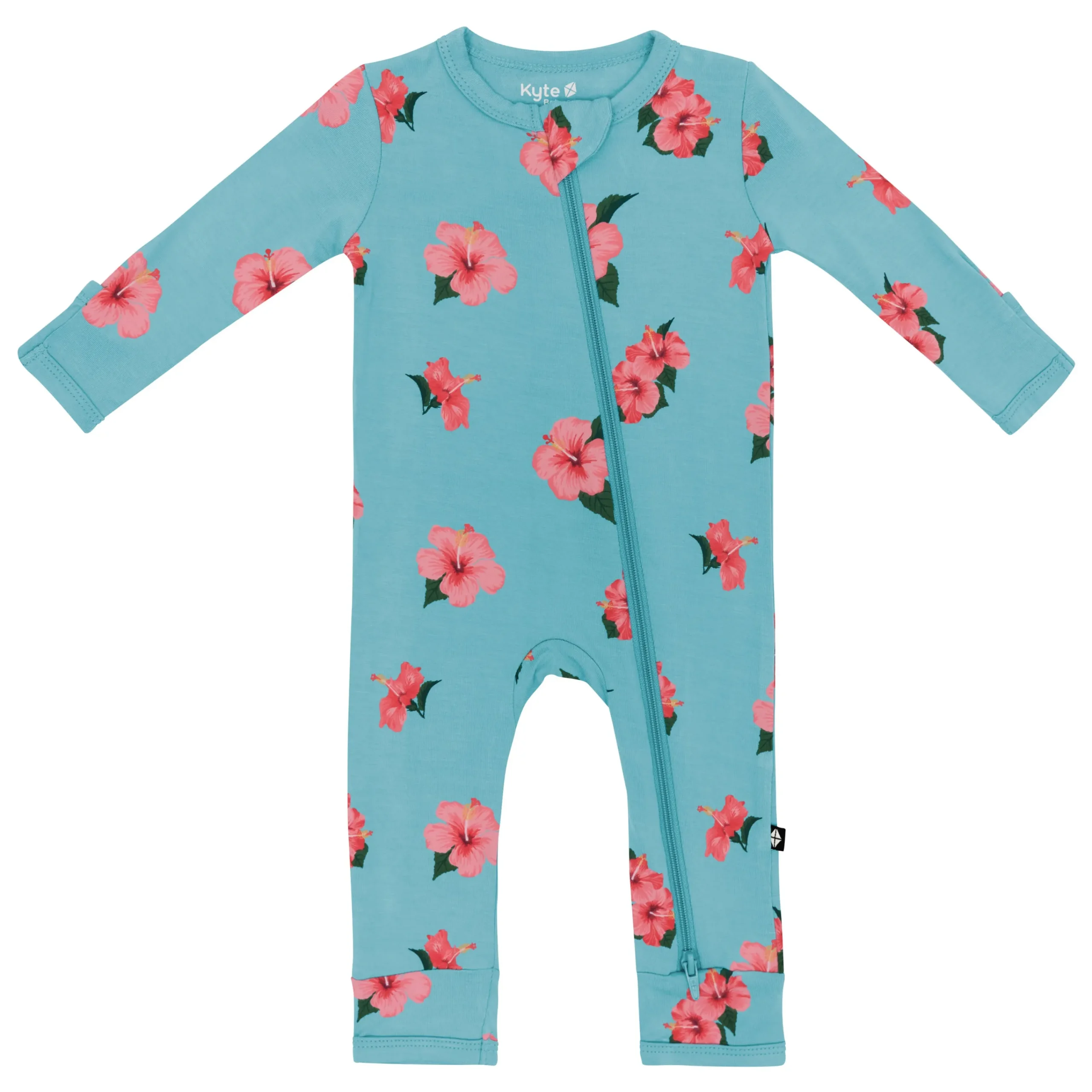 Kyte Baby Zippered Romper in Hibiscus Discount