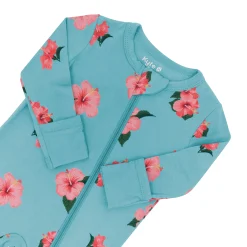 Kyte Baby Zippered Romper in Hibiscus Discount