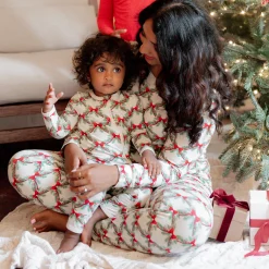 Kyte Baby Zippered Romper in Holiday Bow Outlet