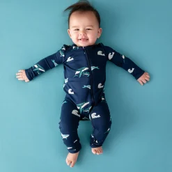 Kyte Baby Zippered Romper in Humpback Hot