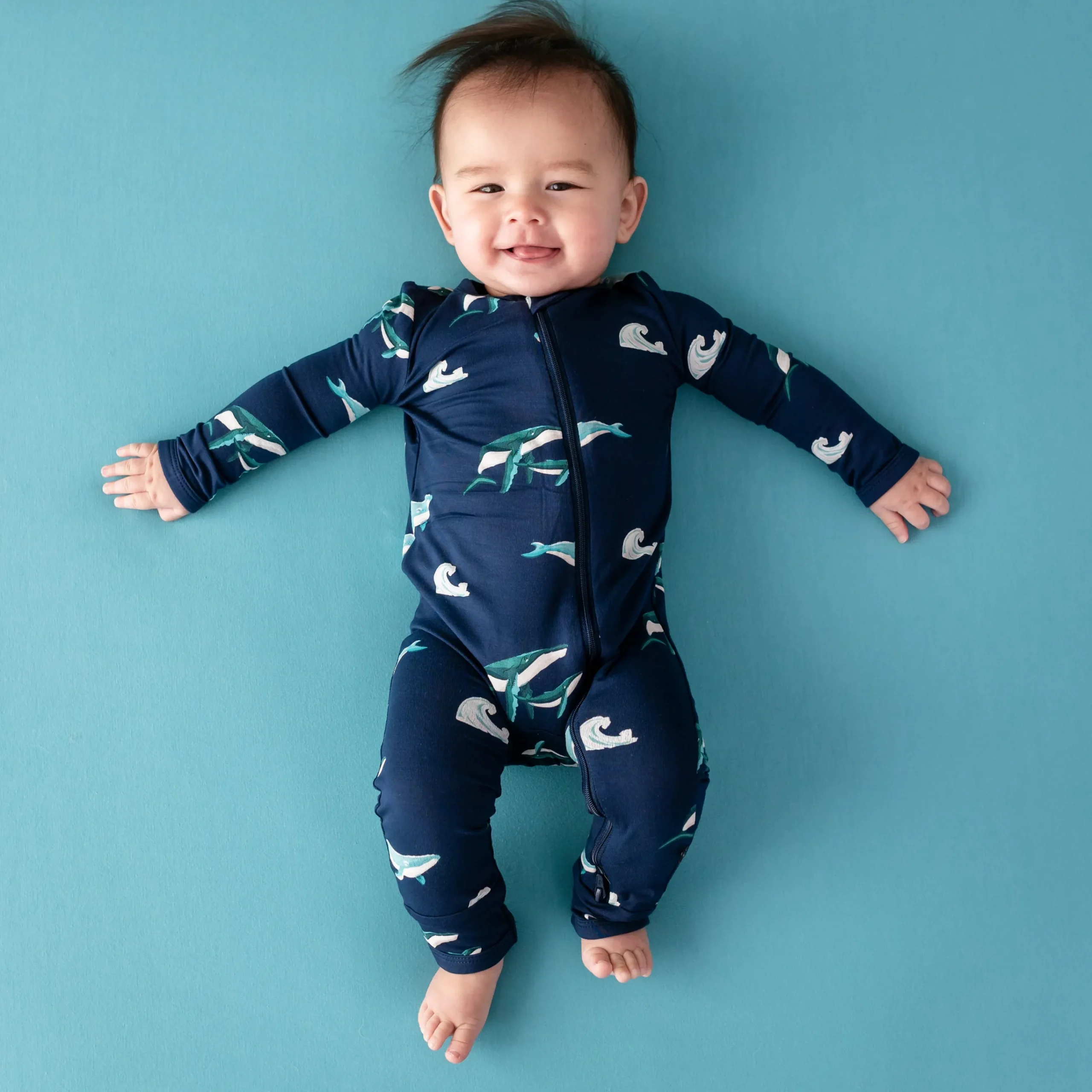 Kyte Baby Zippered Romper in Humpback Hot