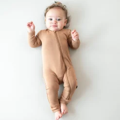 Kyte Baby Zippered Romper in Latte Outlet