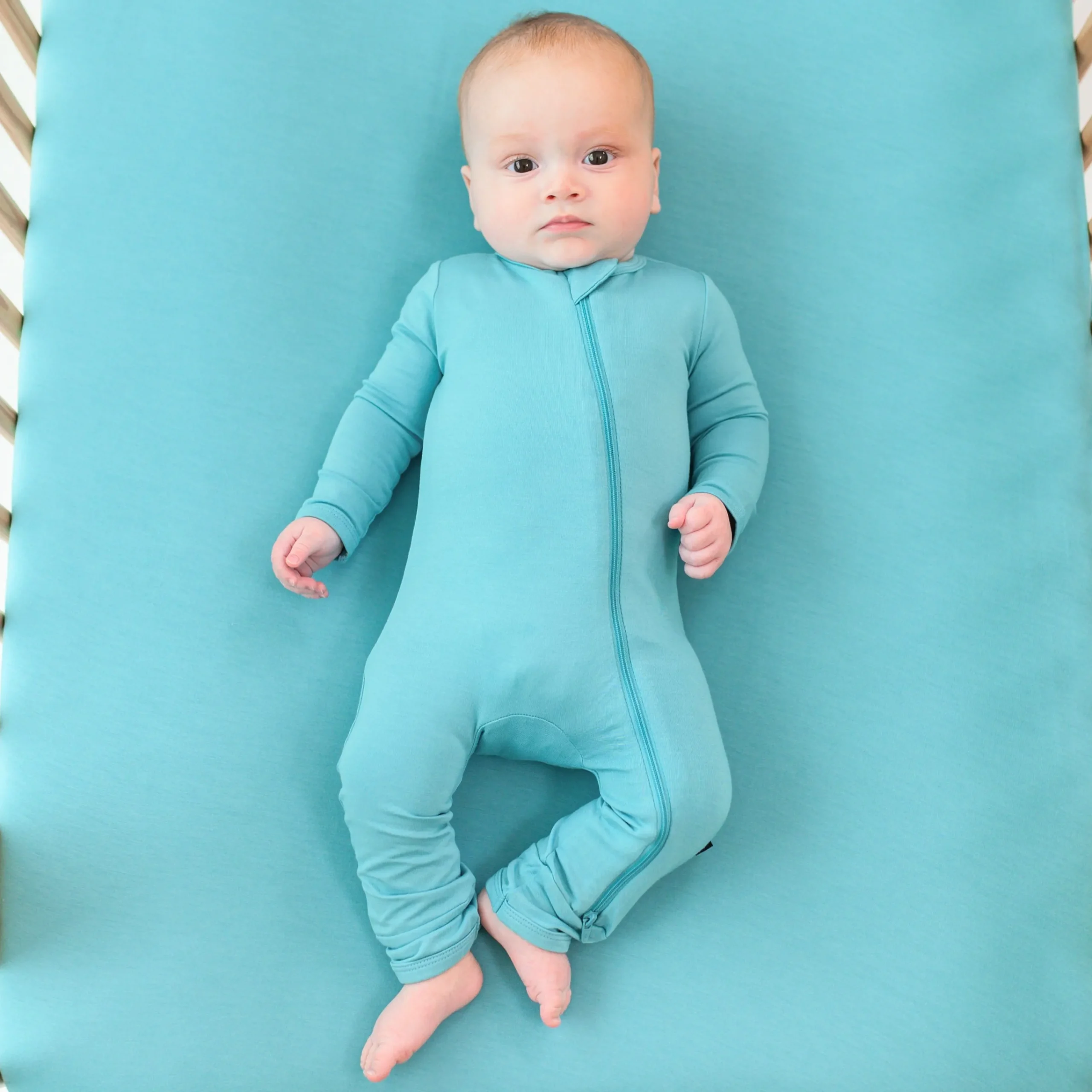 Kyte Baby Zippered Romper in Makai Discount