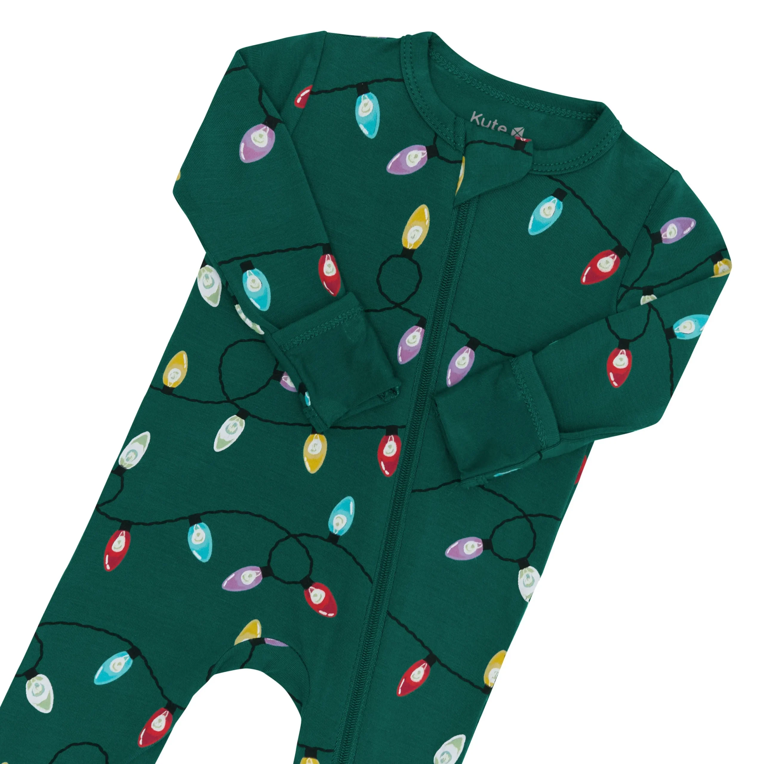 Kyte Baby Zippered Romper in Merry and Bright Clearance