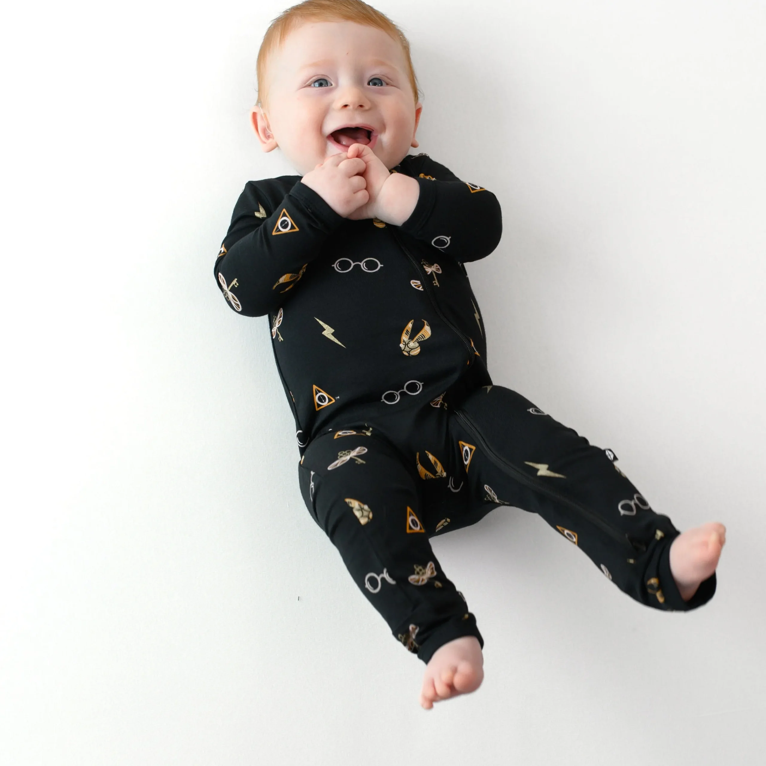 Kyte Baby Zippered Romper in Midnight Icon Clearance