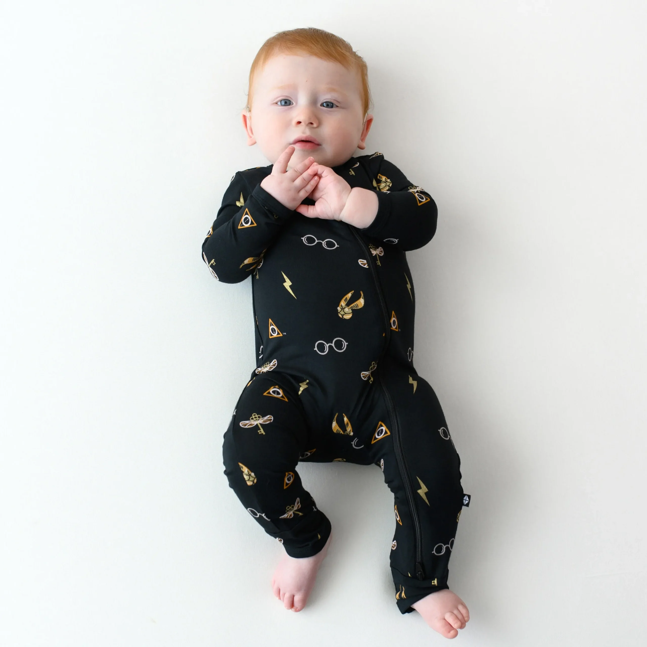 Kyte Baby Zippered Romper in Midnight Icon Clearance