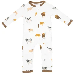 Kyte Baby Zippered Romper in Moo Online