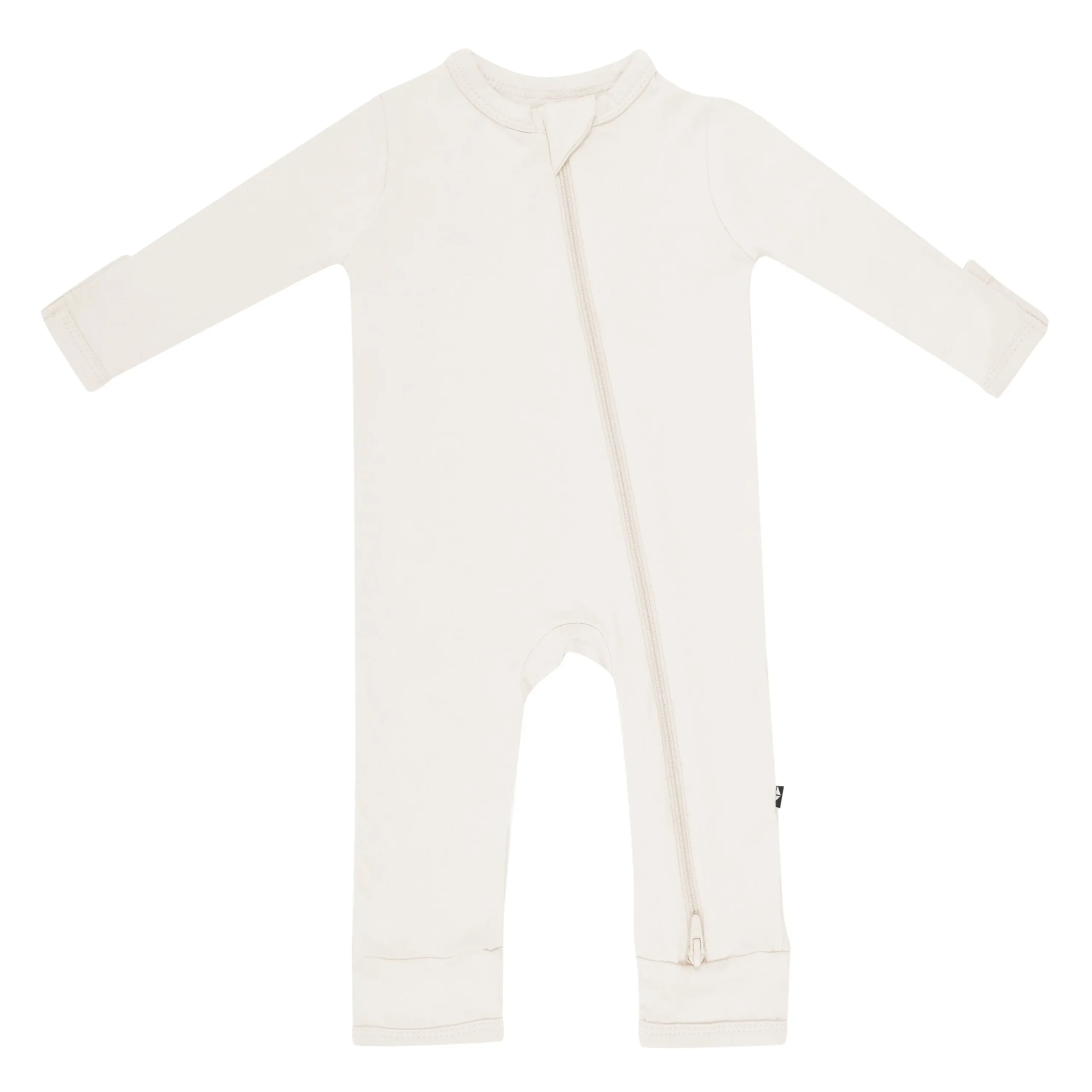 Kyte Baby Zippered Romper in Oat Outlet