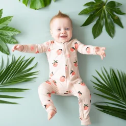 Kyte Baby Zippered Romper in Peach Online